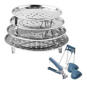Stainless Steel Multipurpose Steaming Rack & Anti-scold Accessories